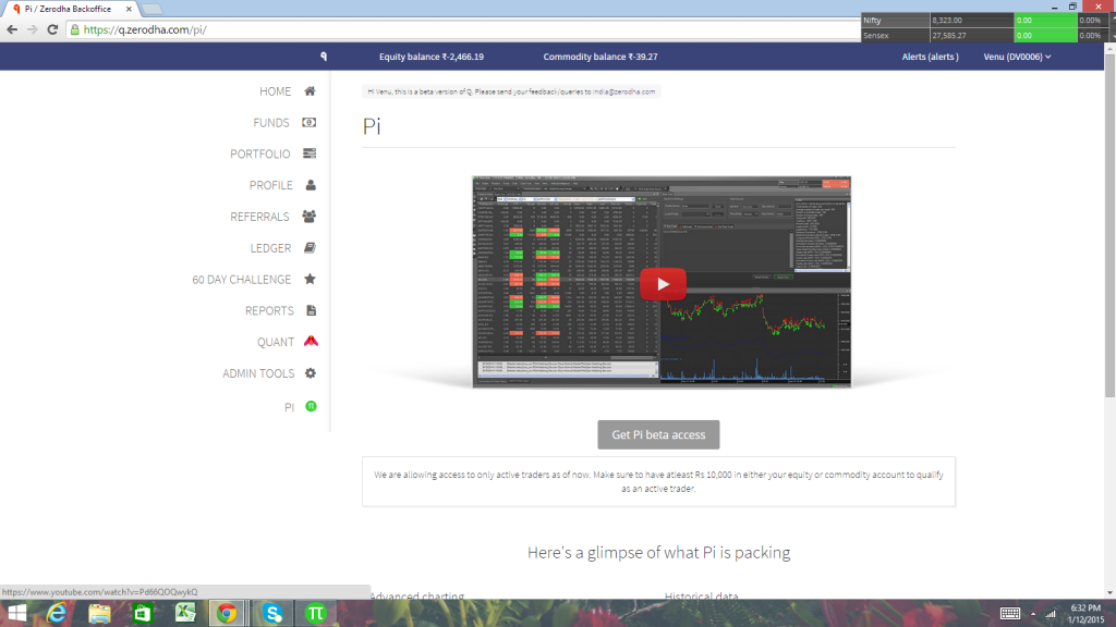 what is lock zerodha pi