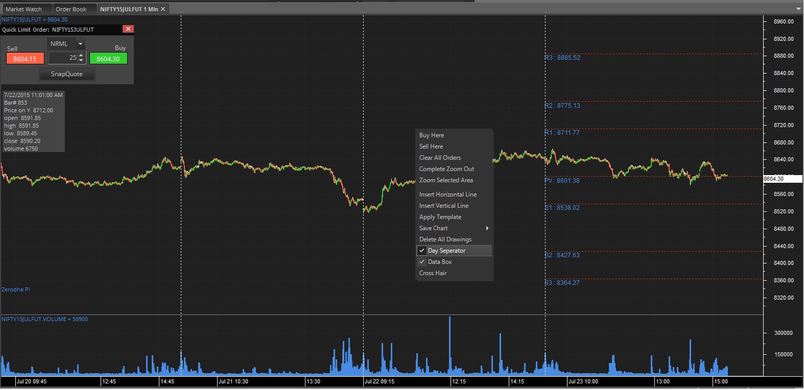 Market Profile Charts Zerodha