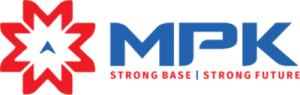 M P K Steels logo